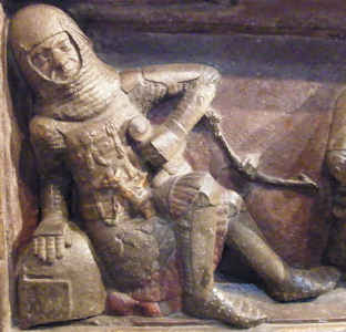 Germany Freiburg im Breisgau Cathedral Sleeping Guards 1350